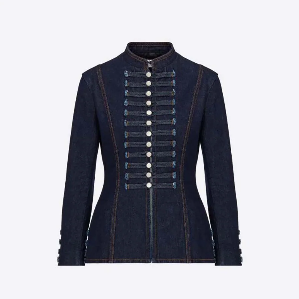 Dior Brandenburg Fitted Jacket Blue Cotton Denim for Women