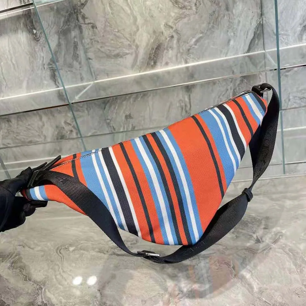 Prada Printed Canvas Prada Triangle Bag for Men in Orange Prada Printed Canvas Prada Triangle Bag for Men in Orange