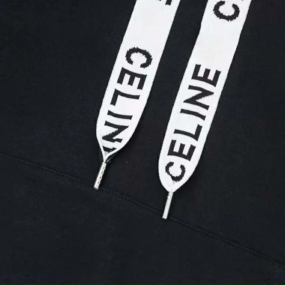Celine Loose Hooded Sweatshirt in Cotton Fleece for Women