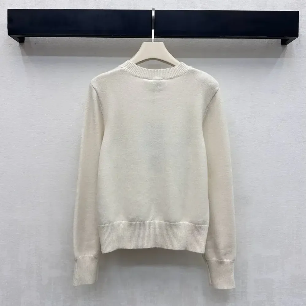 Burberry Cross Stitch EKD Wool Cashmere Sweater for Men in White