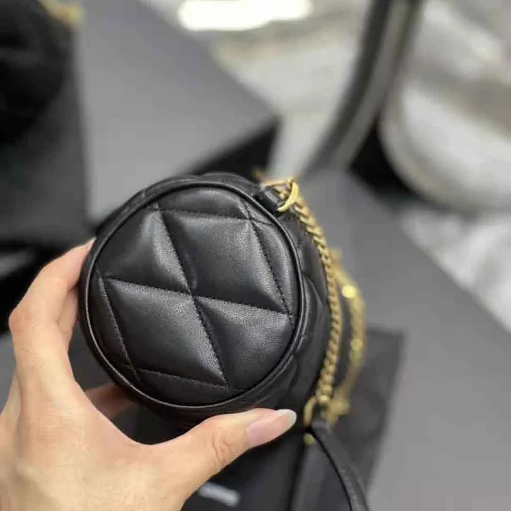 Saint Laurent YSL Sade Mini Tube Bag in Quilted Lambskin for Women in Black