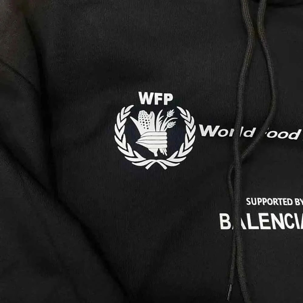 Balenciaga WFP Hoodie Medium Fit in Black and White Medium Fleece for Men Balenciaga WFP Hoodie Medium Fit in Black and White Medium Fleece for Men