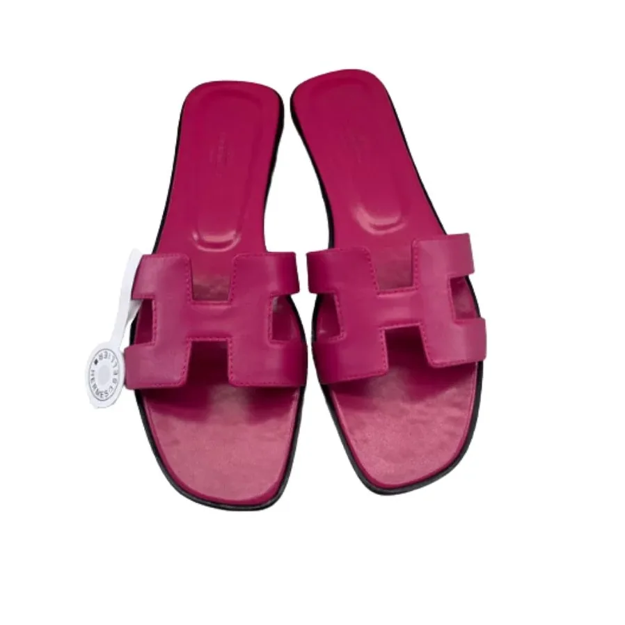 Hermes Oran Sandal Dark Pink