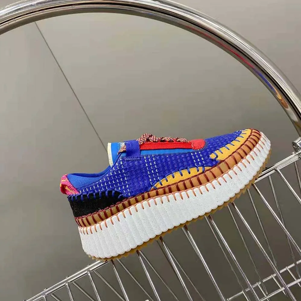 Chloe Nama Sneaker in Recycled Mesh for Women in Blue