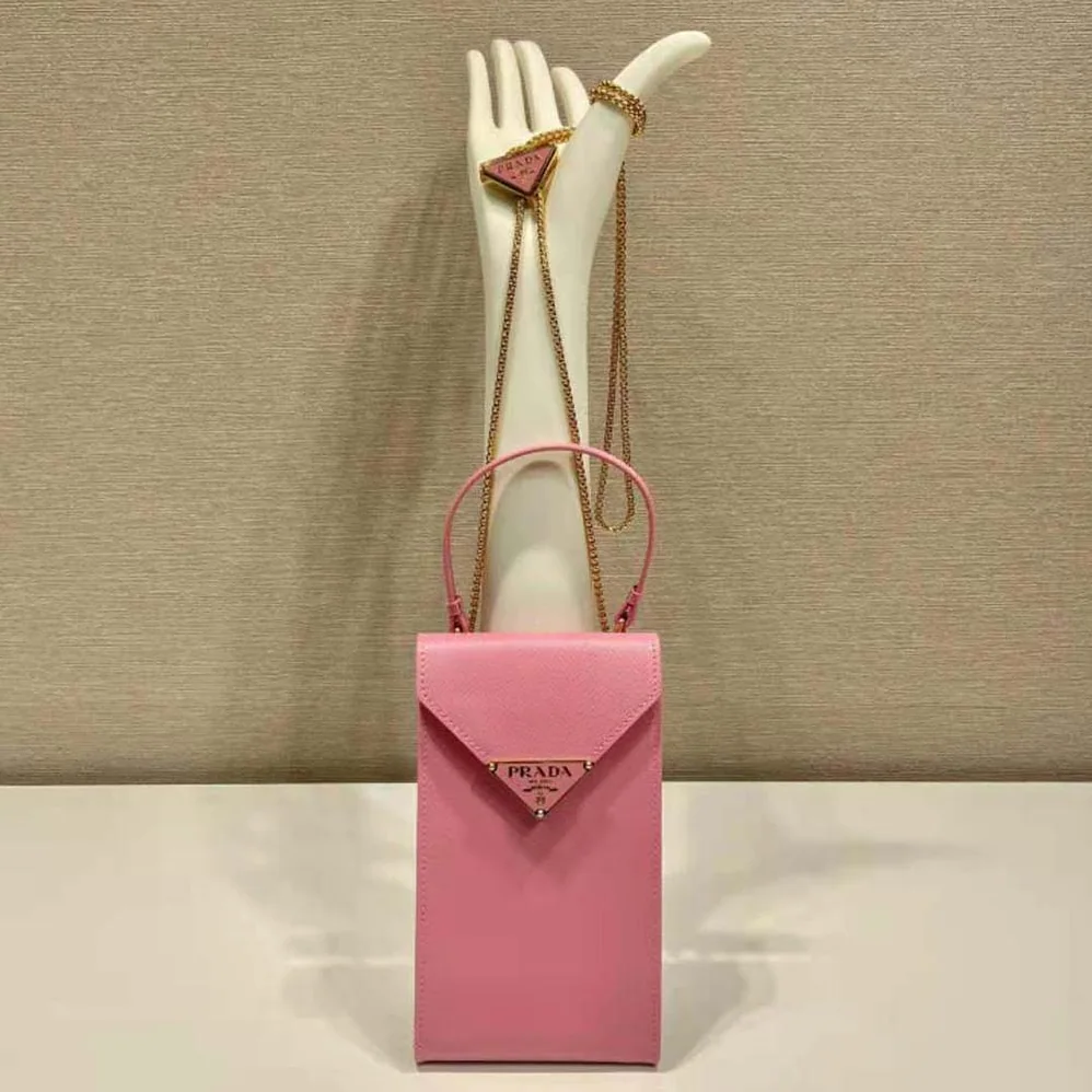 Prada Saffiano Leather Mini-Bag for Women in Pink