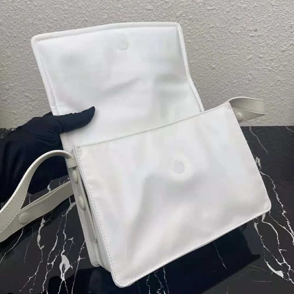 Prada Small Padded Re-Nylon Shoulder Bag for Women in White Prada Small Padded Re-Nylon Shoulder Bag for Women in White
