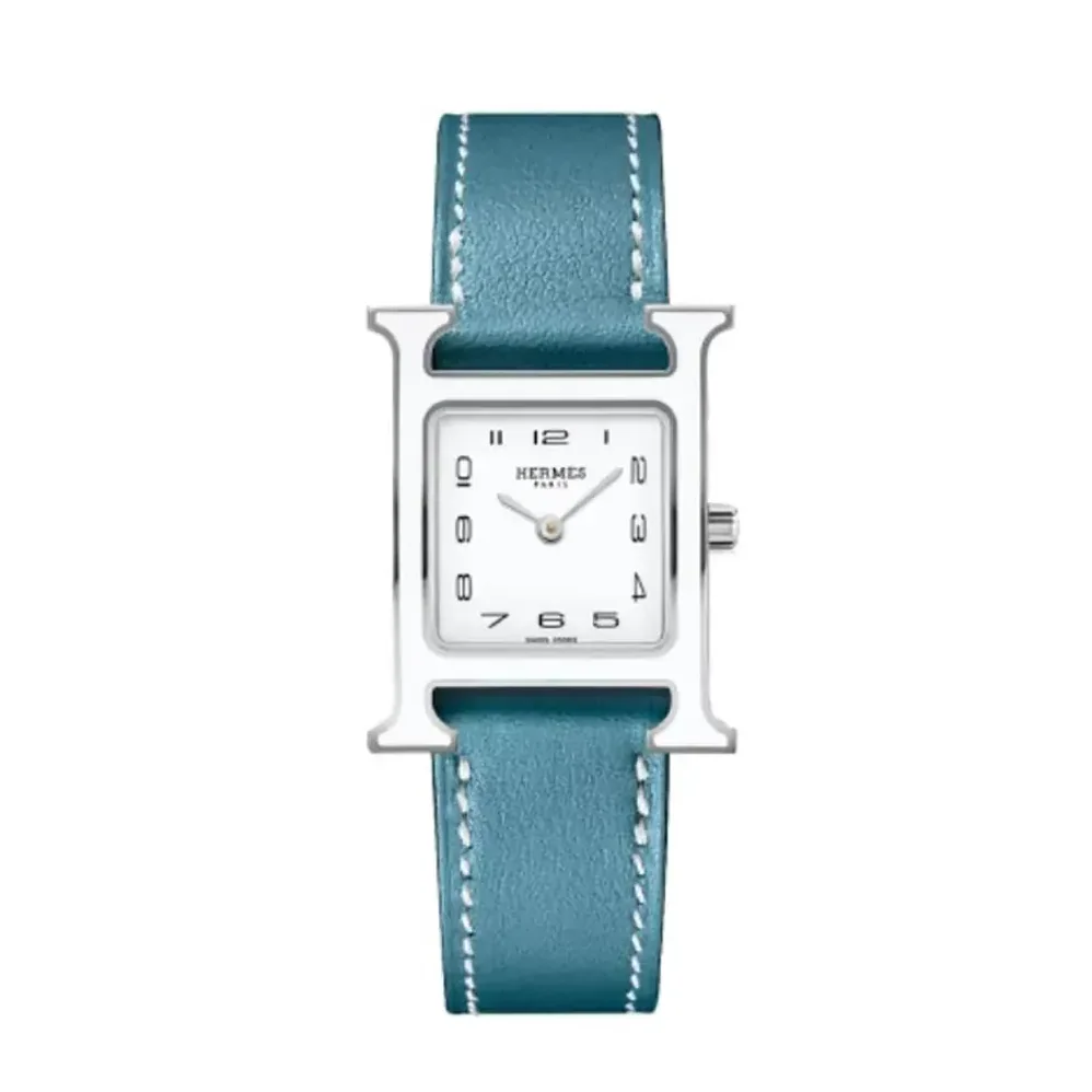 Hermes Heure H Watch Small Model 25 mm for Women in Blue Hermes Heure H Watch Small Model 25 mm for Women in Blue