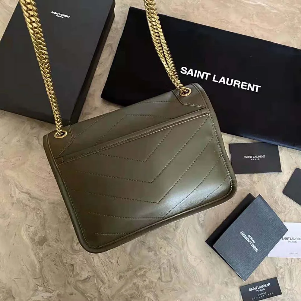 Saint Laurent YSL Niki Baby in Lambskin for Women in Dark Green Saint Laurent YSL Niki Baby in Lambskin for Women in Dark Green
