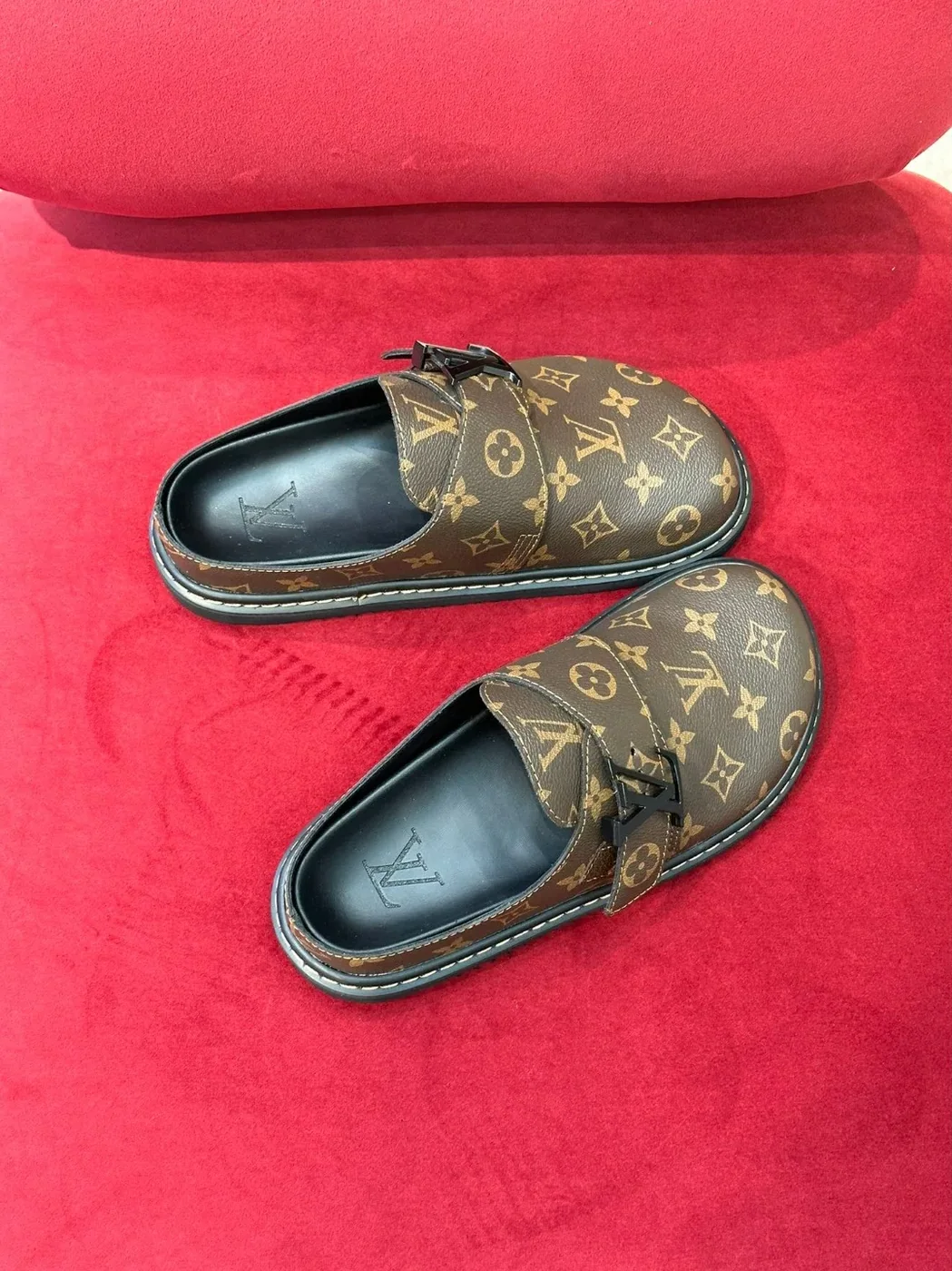 Louis Vuitton LV Easy Mule Monogram Canvas Brown Louis Vuitton LV Easy Mule Monogram Canvas Brown