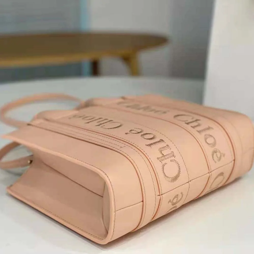 Chloe Mini Woody Tote Bag for Women in Pink Chloe Mini Woody Tote Bag for Women in Pink