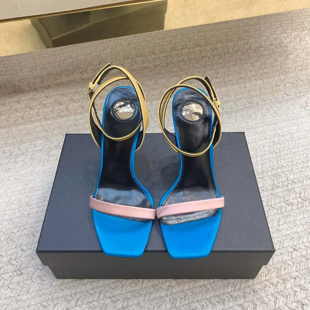 Saint Laurent YSL Dominique Sandals in Satin Crepe for Women Saint Laurent YSL Dominique Sandals in Satin Crepe for Women