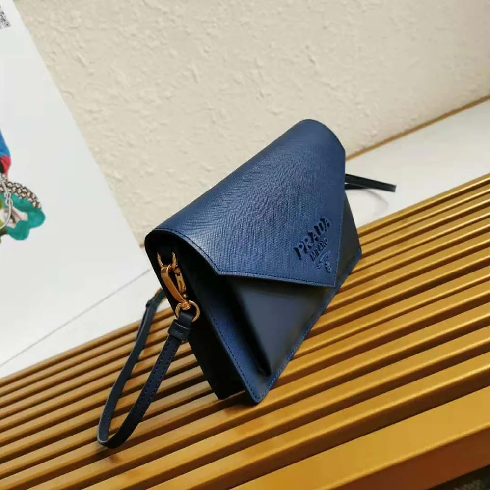 Prada Ladies Saffiano Leather Mini Bag in Navy