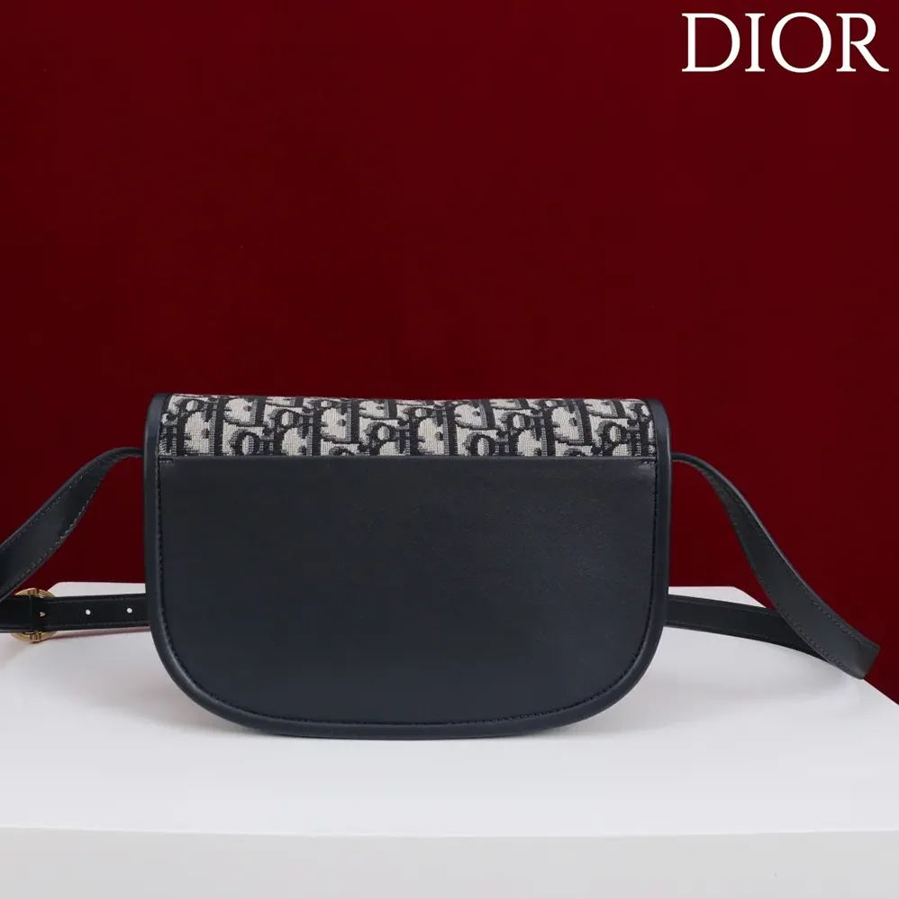 Dior Medium Dior Médaillon Flap Bag Blue Dior Oblique Jacquard for Women