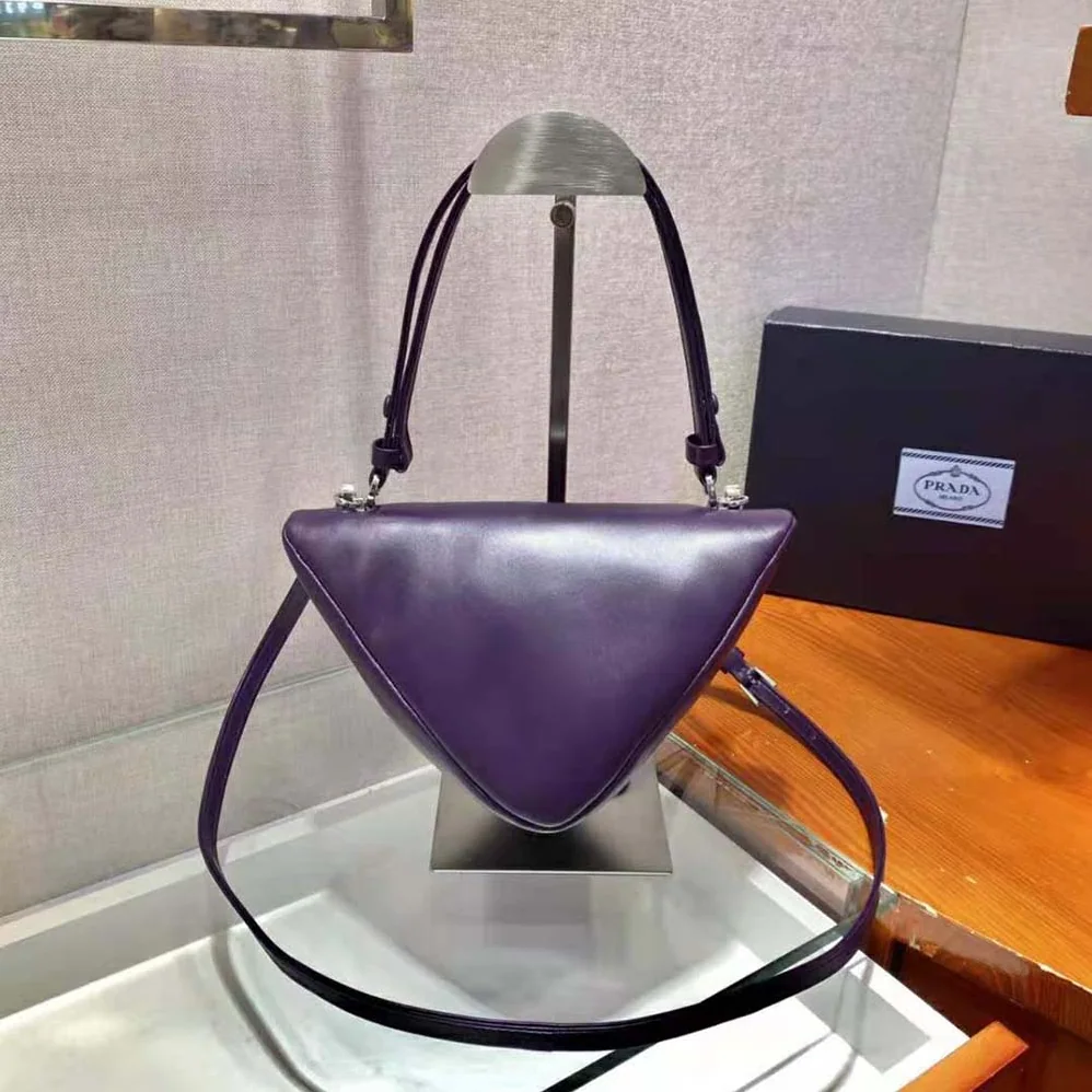 Prada Padded Nappa Leather Handbag for Women in Purple
