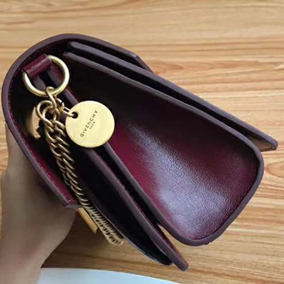 Givenchy Small GV3 Bag in Diamond Quilted Leather for Women in Maroon