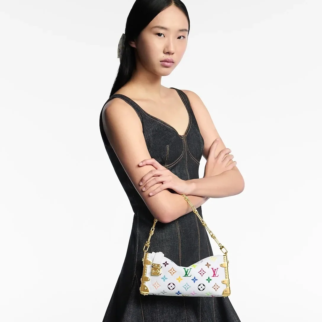 Louis Vuitton LV x TM Slim Trunk Crossbody Bag in Multicolored Gold Hardware