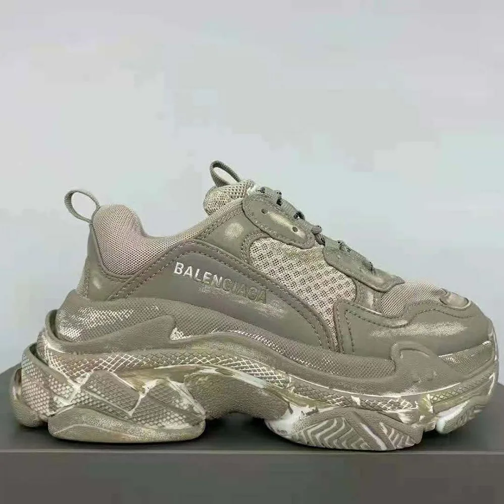 Balenciaga Triple S Faded Sneaker in Beige for Women Balenciaga Triple S Faded Sneaker in Beige for Women