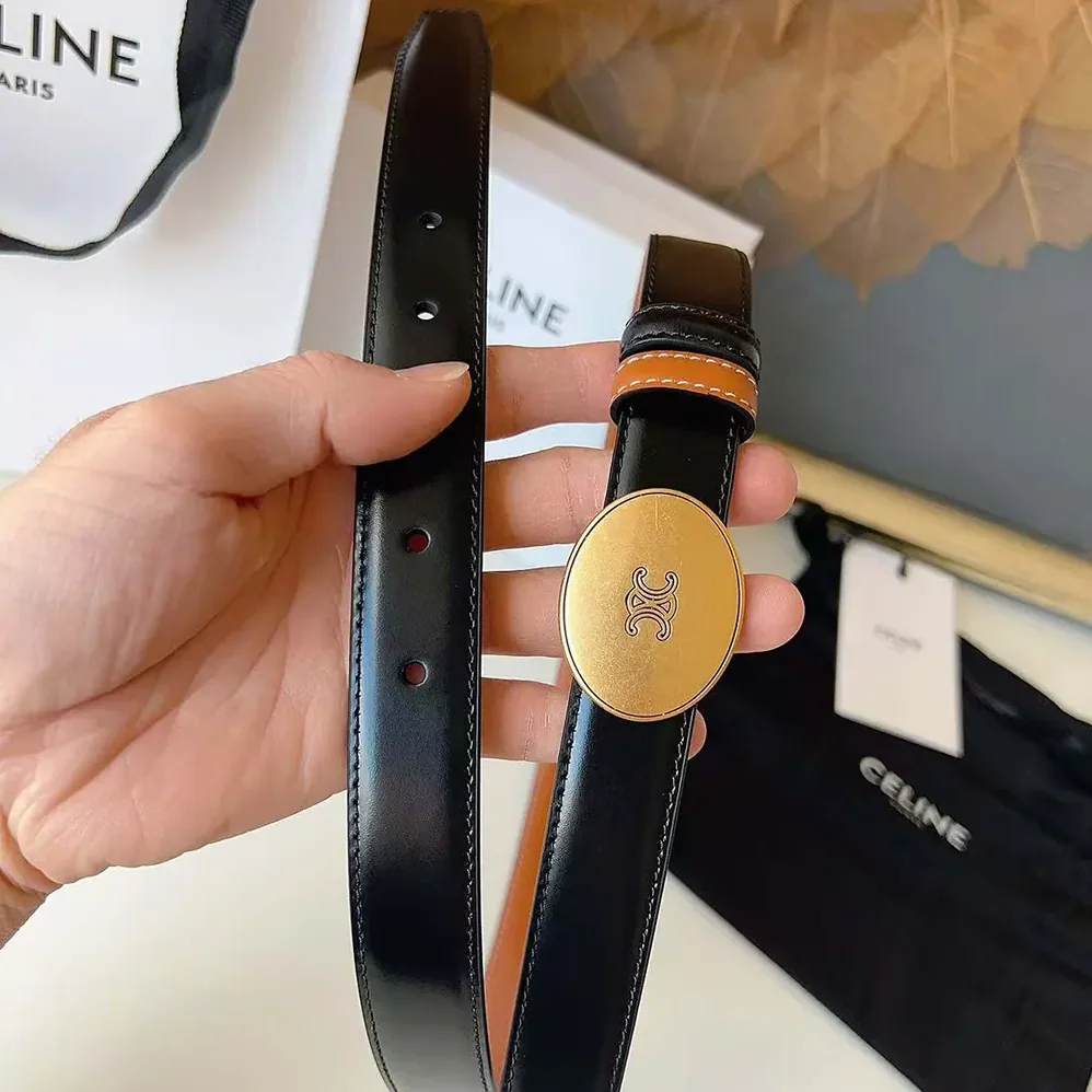 Celine Thin Plate Belt 13mm in Taurillon Leather for Women Celine Thin Plate Belt 13mm in Taurillon Leather for Women