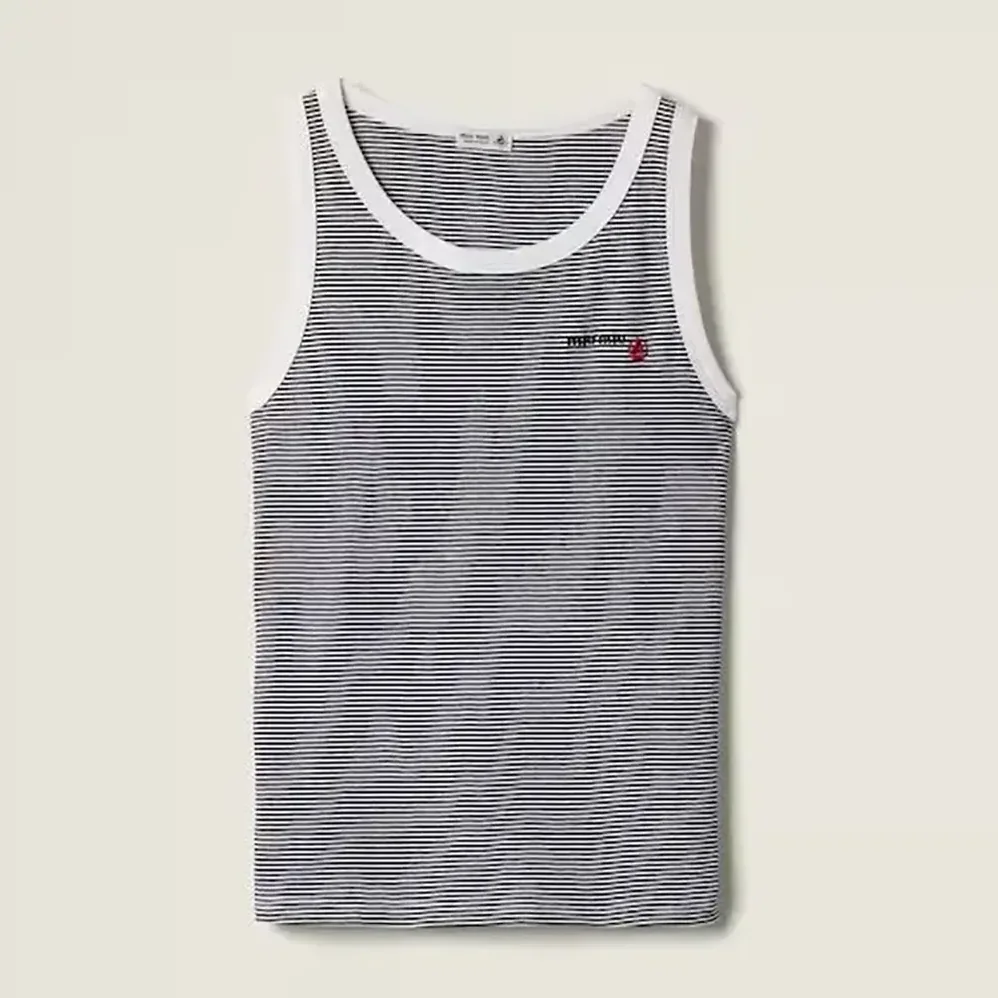 Miu Miu Petit Bateau X Miu Miu Ribbed Jersey Top for Women