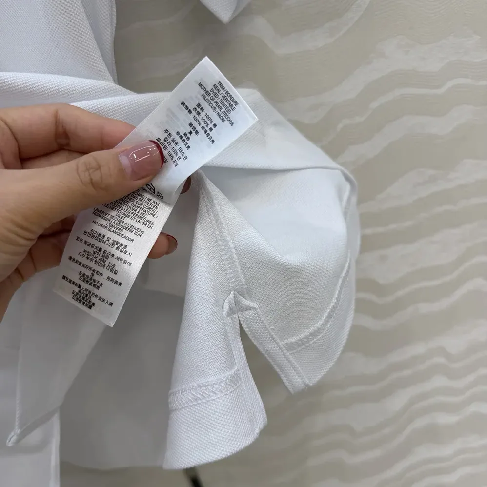 Burberry Check Collar Cotton Polo Shirt for Women in White Burberry Check Collar Cotton Polo Shirt for Women in White