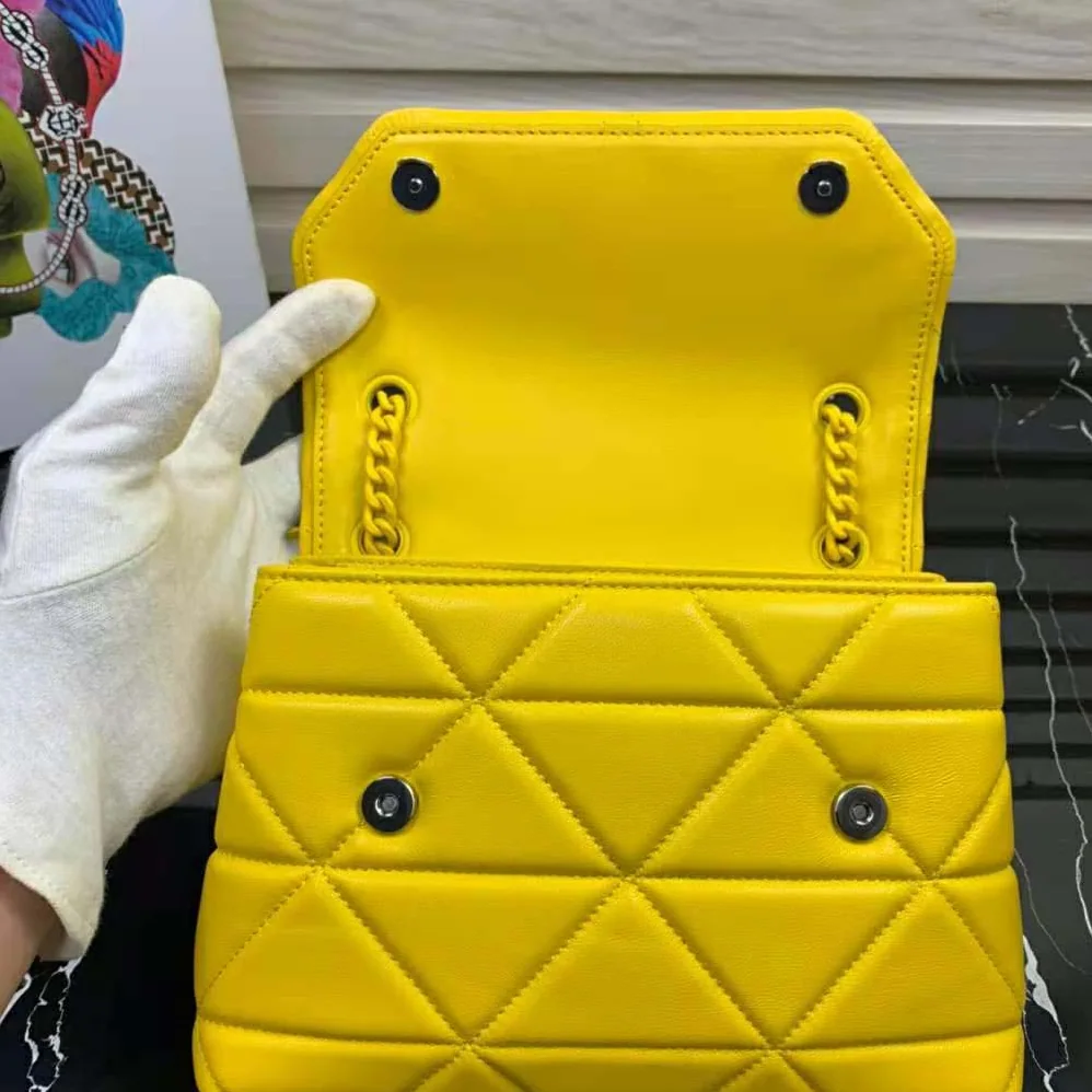 Prada Small Nappa Leather Prada Spectrum Bag for Women in Yellow