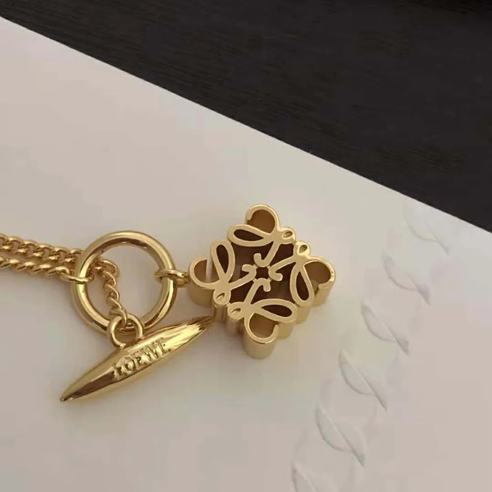 Loewe Anagram Pendant in Sterling Silver for Women