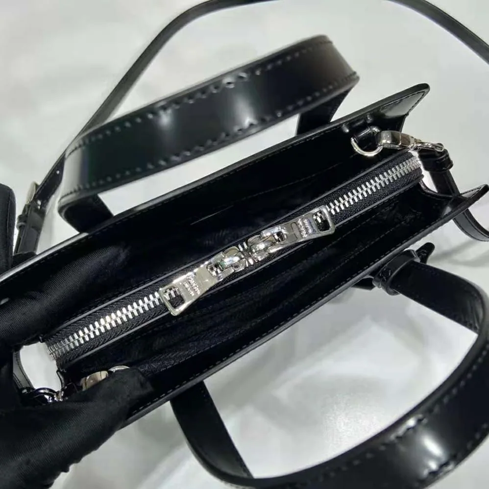 Prada Re-Edition 1995 Brushed-Leather Mini Handbag for Women in Black