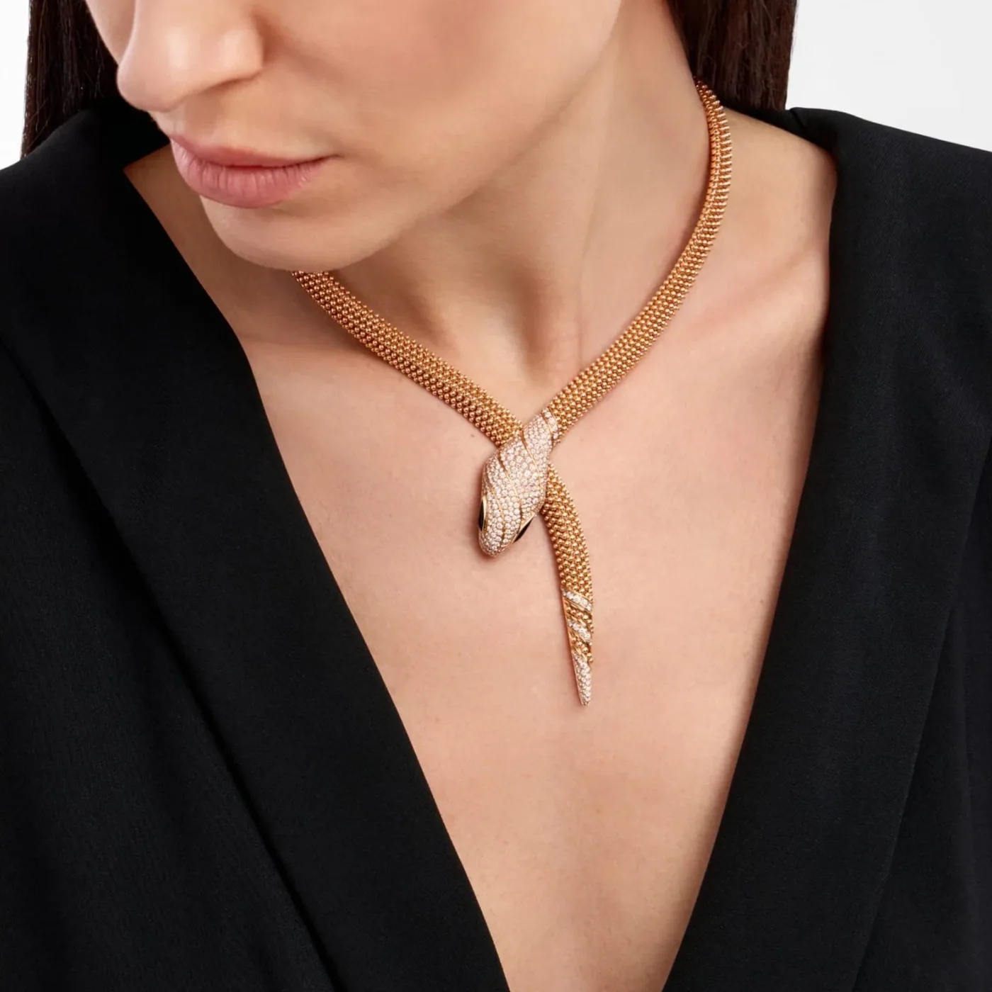 Bvlgari Serpenti Necklace Rose Gold Hardware Bvlgari Serpenti Necklace Rose Gold Hardware