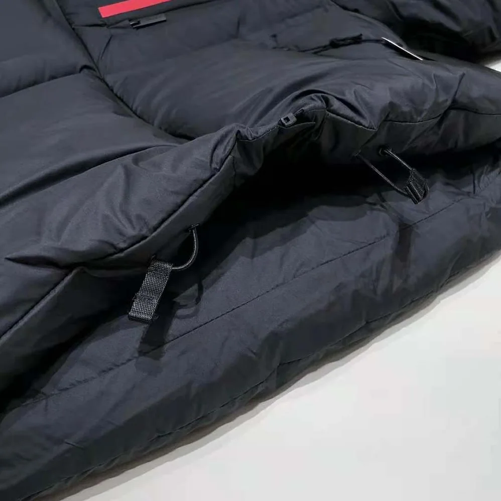 Prada Technical Nylon Puffer Jacket for Women in Black Prada Technical Nylon Puffer Jacket for Women in Black