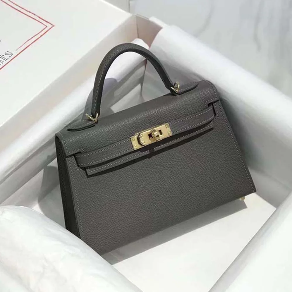 Hermes Kelly Bag 20 in Epsom Leather for Women in Gray