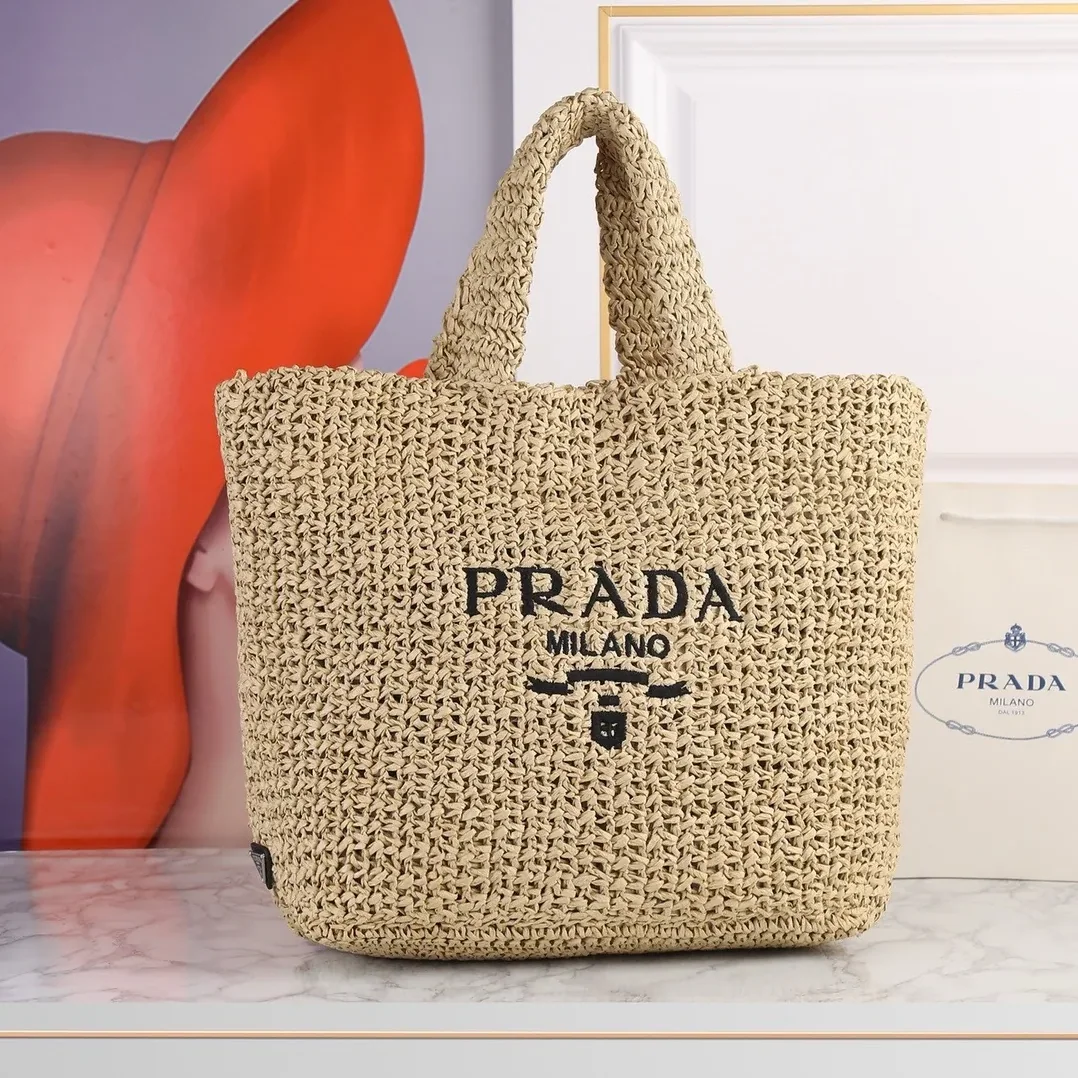 Prada Crochet Tote Bag / Beige 1BG392_2A2T_F0018_V_OOL