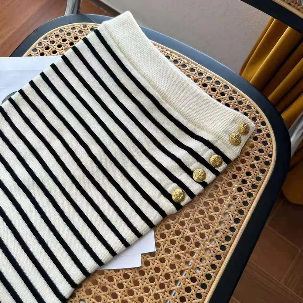 Celine Bandeau Dress in Striped Wool for Women in White Celine Bandeau Dress in Striped Wool for Women in White