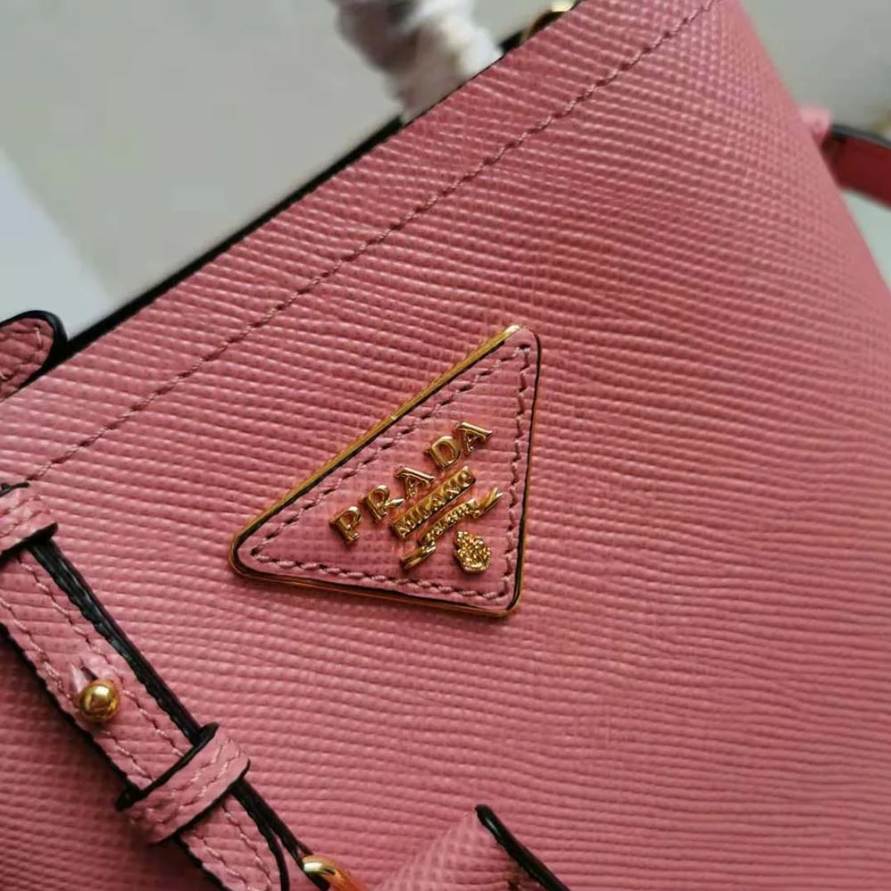 Prada Small Saffiano Leather Prada Panier Bag for Women in Pink Prada Small Saffiano Leather Prada Panier Bag for Women in Pink