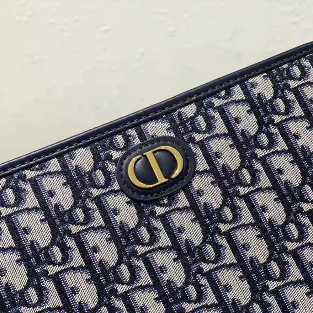 Dior 30 Montaigne Pouch Blue Dior Oblique Jacquard for Women Dior 30 Montaigne Pouch Blue Dior Oblique Jacquard for Women