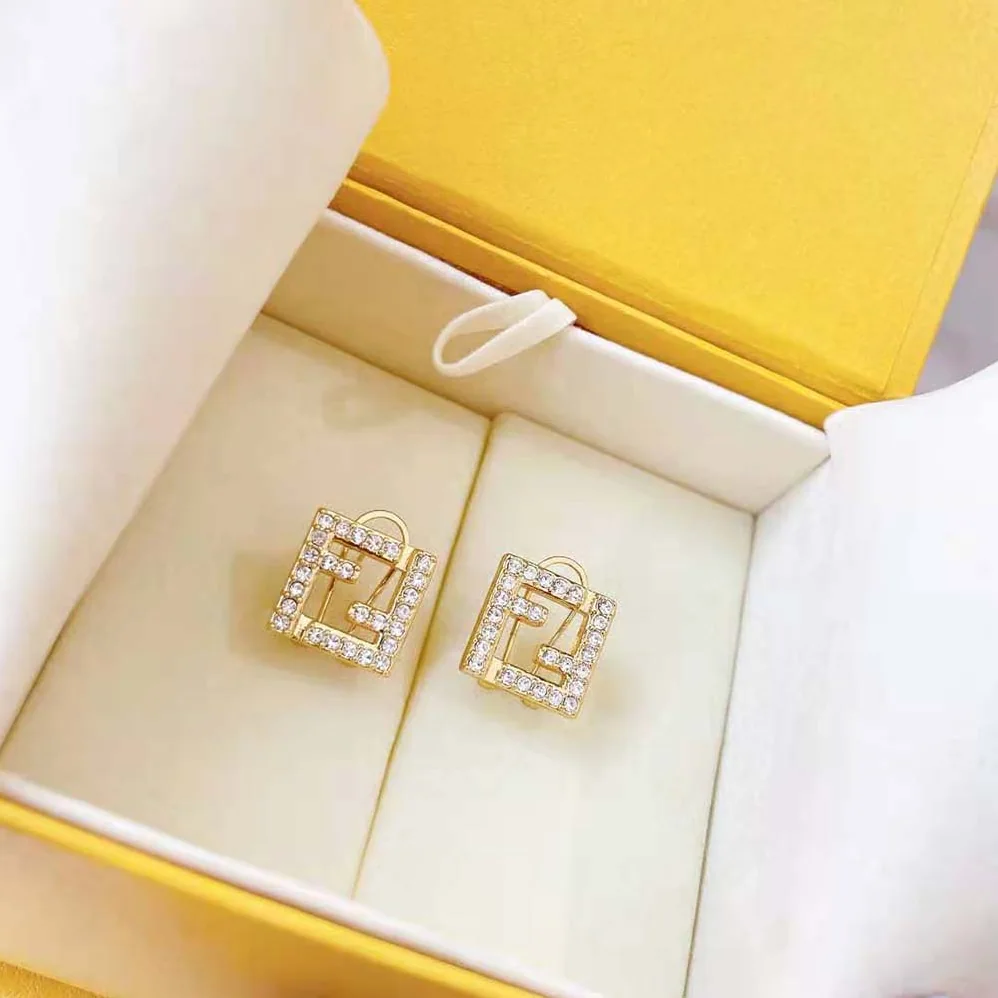 Fendi FF Earrings Gold for Women in Colored Fendi FF Earrings Gold for Women in Colored
