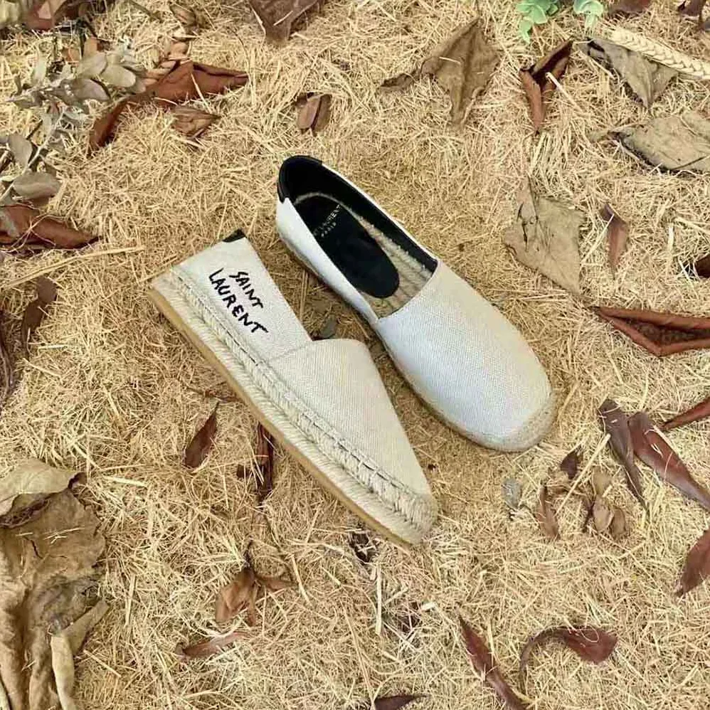 Saint Laurent YSL Saint Laurent Embroidered Espadrilles in Canvas for Women Saint Laurent YSL Saint Laurent Embroidered Espadrilles in Canvas for Women