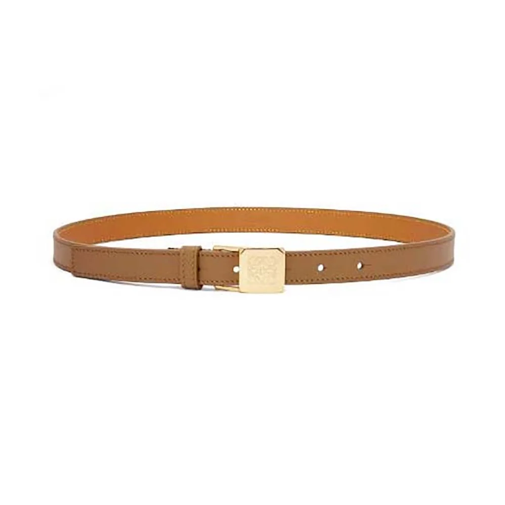 Loewe Amazona Padlock Belt in Smooth Calfskin for Women in Brown Loewe Amazona Padlock Belt in Smooth Calfskin for Women in Brown