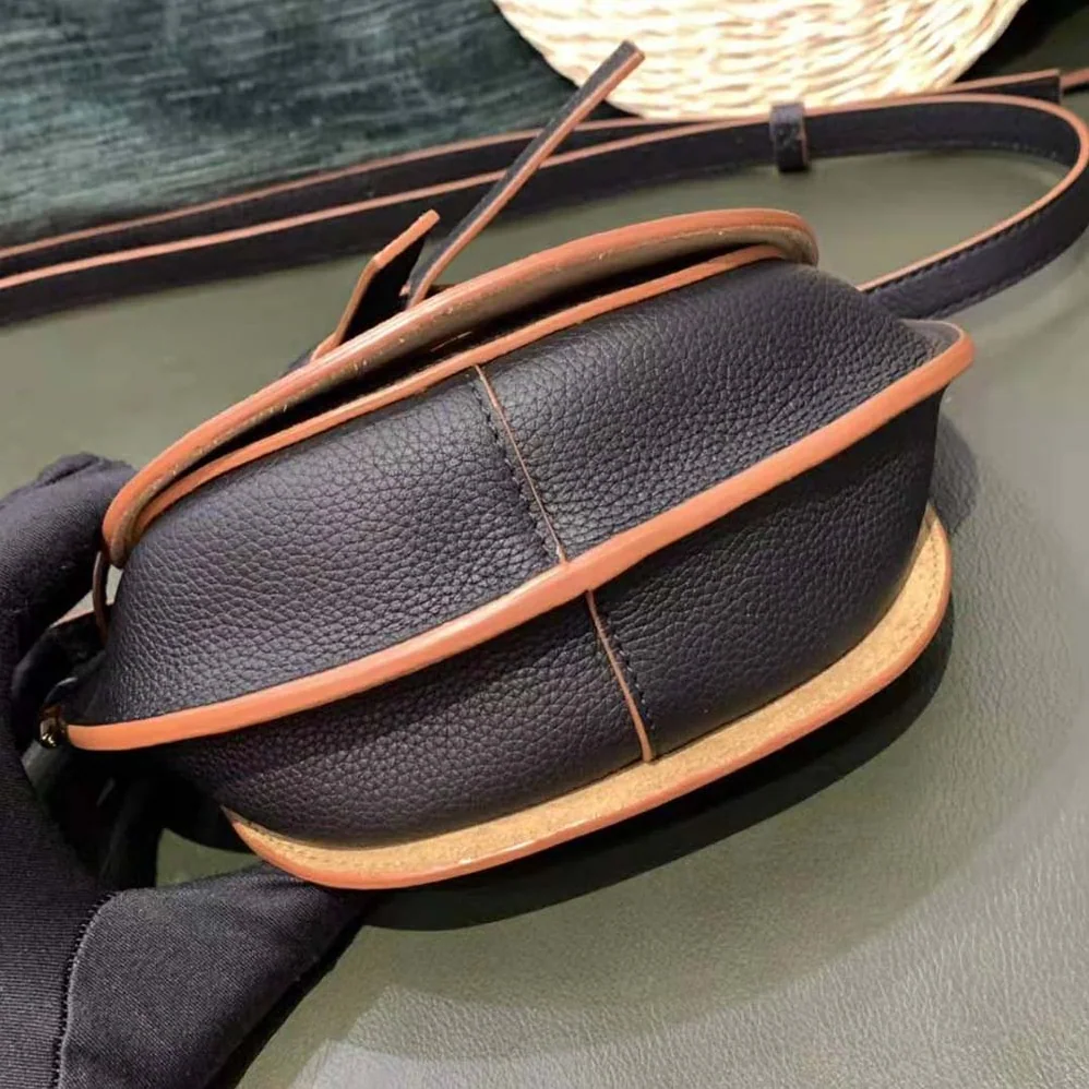 Loewe Mini Gate Dual Bag in Pebble Grain Calfskin for Women in Black Loewe Mini Gate Dual Bag in Pebble Grain Calfskin for Women in Black