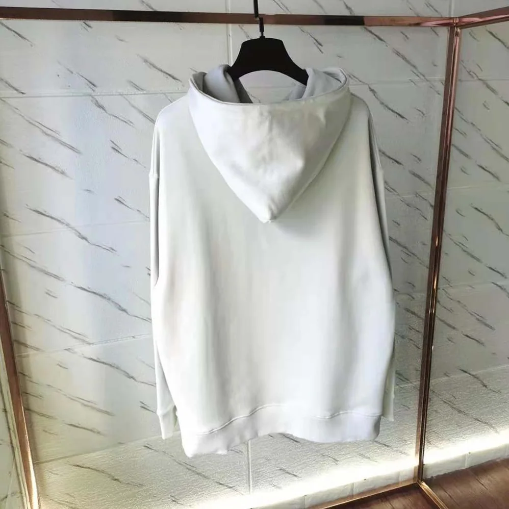 Balenciaga Hi My Name Is Boxy Hoodie in White and Black Medium Fleece for Women Balenciaga Hi My Name Is Boxy Hoodie in White and Black Medium Fleece for Women