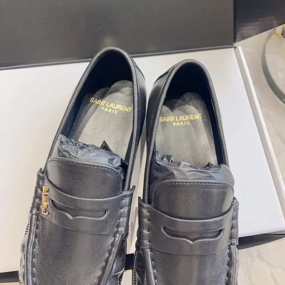 Saint Laurent YSL Le Loafer Supple in Matte Leather for Unisex in Black Saint Laurent YSL Le Loafer Supple in Matte Leather for Unisex in Black
