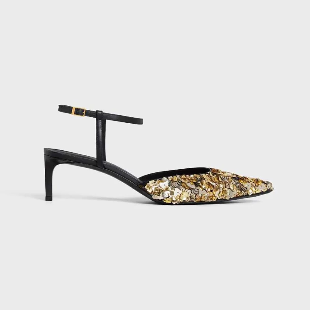 Celine Kitten in Embroidered Calfskin & Calfskin for Women Celine Kitten in Embroidered Calfskin & Calfskin for Women