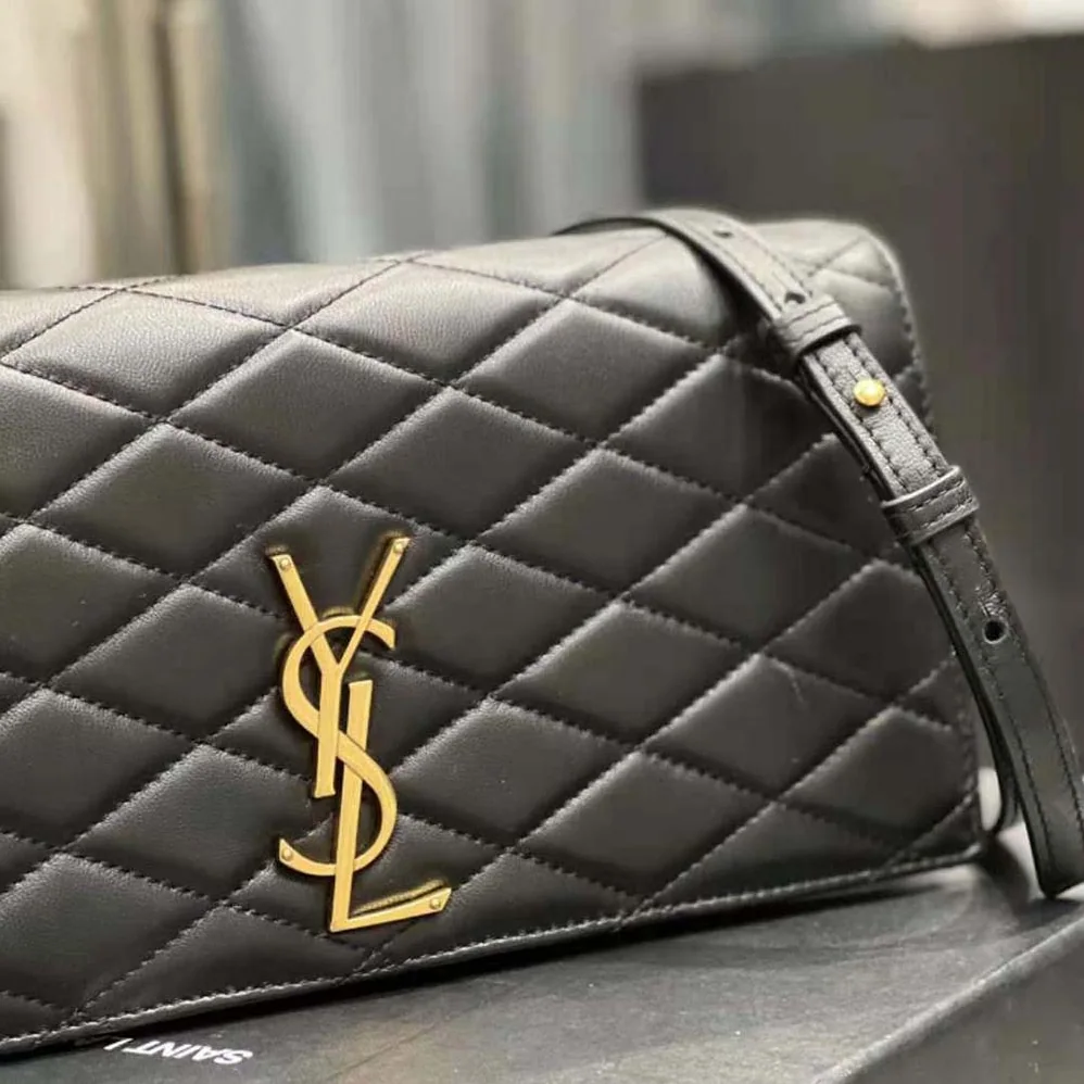 Saint Laurent YSL Kate Supple 99 in Quilted Lambskin for Women in Black