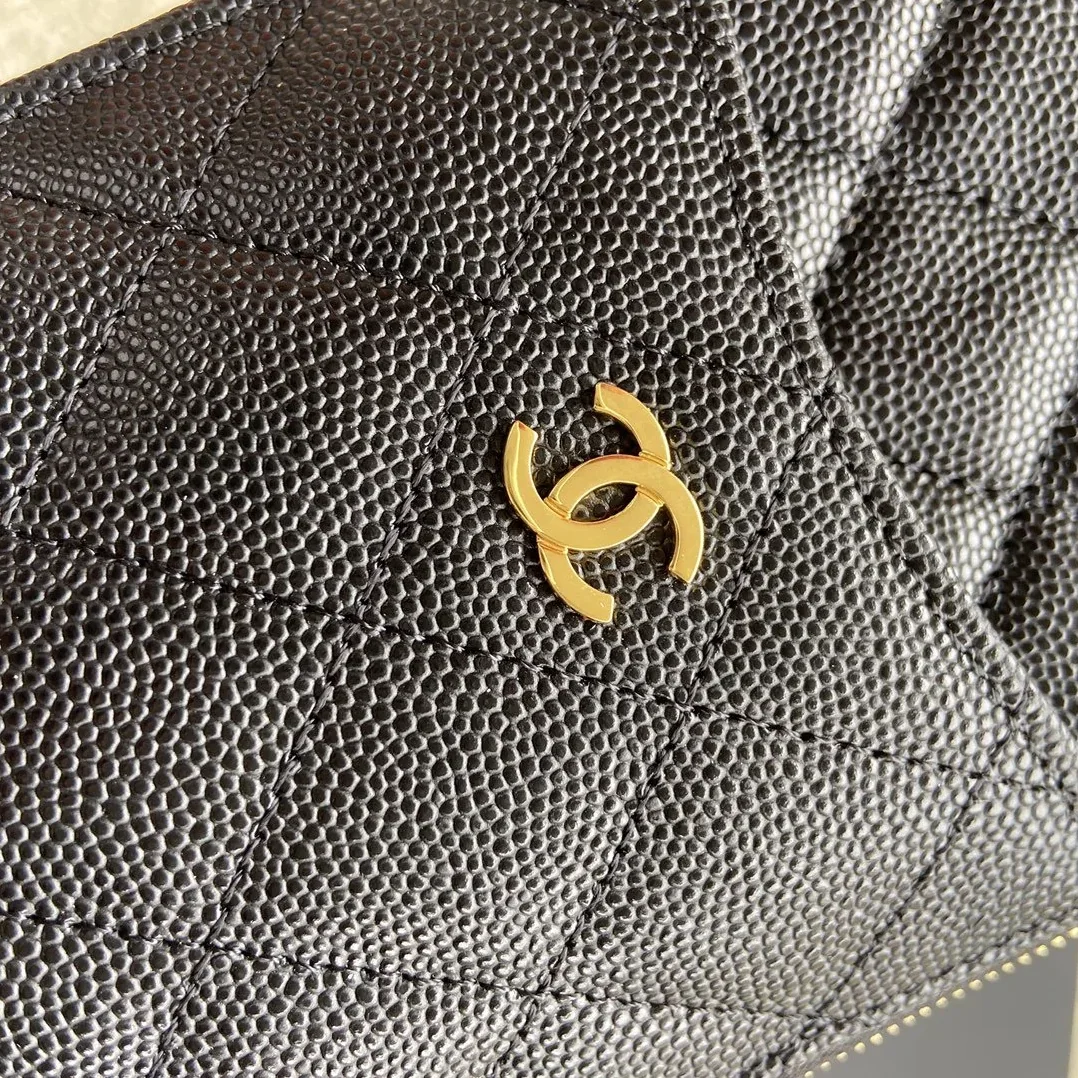 Chanel CO-CO Mini Pouch Wallet in Gold Hardware Black Chanel CO-CO Mini Pouch Wallet in Gold Hardware Black