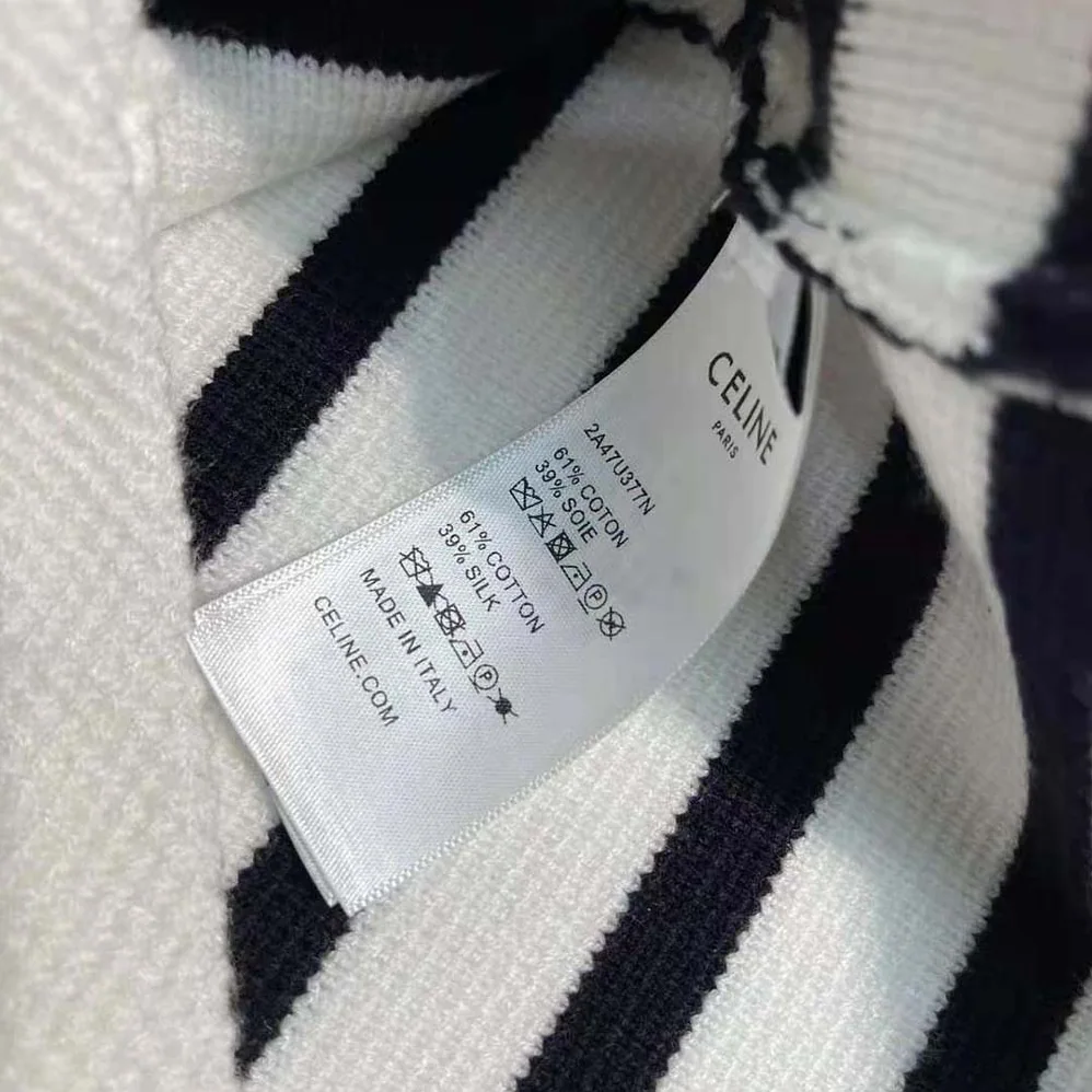 Celine Cropped Cardigan in Marinière Wool for Women Celine Cropped Cardigan in Marinière Wool for Women