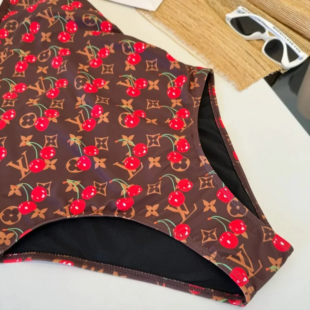 Louis Vuitton LV x TM One-Piece Swimsuit Brown Monogram Cerises