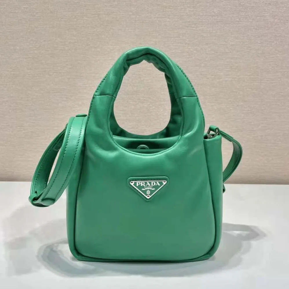Prada Small Padded Prada Soft Nappa-Leather Bag for Women in Green