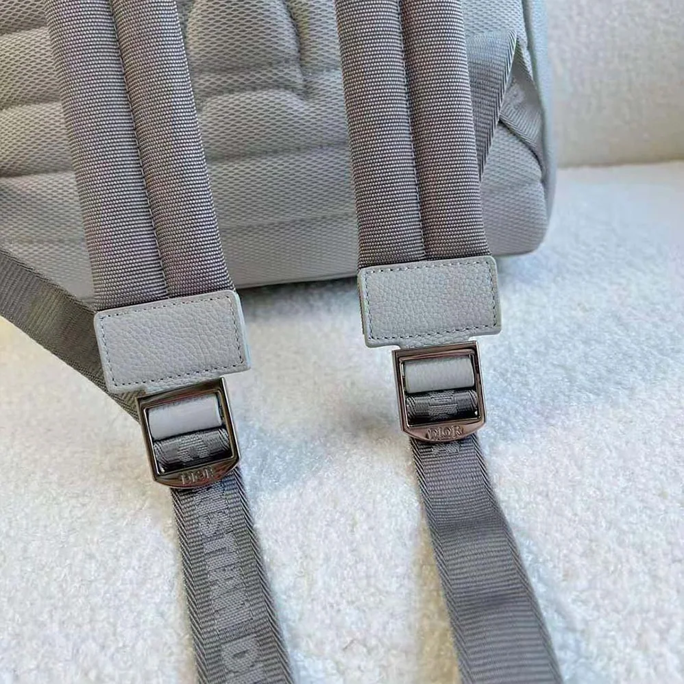 Dior Rider Backpack Dior Gray Grained Calfskin with ‘Christian Dior 1947' Signature for Men Dior Rider Backpack Dior Gray Grained Calfskin with ‘Christian Dior 1947' Signature for Men