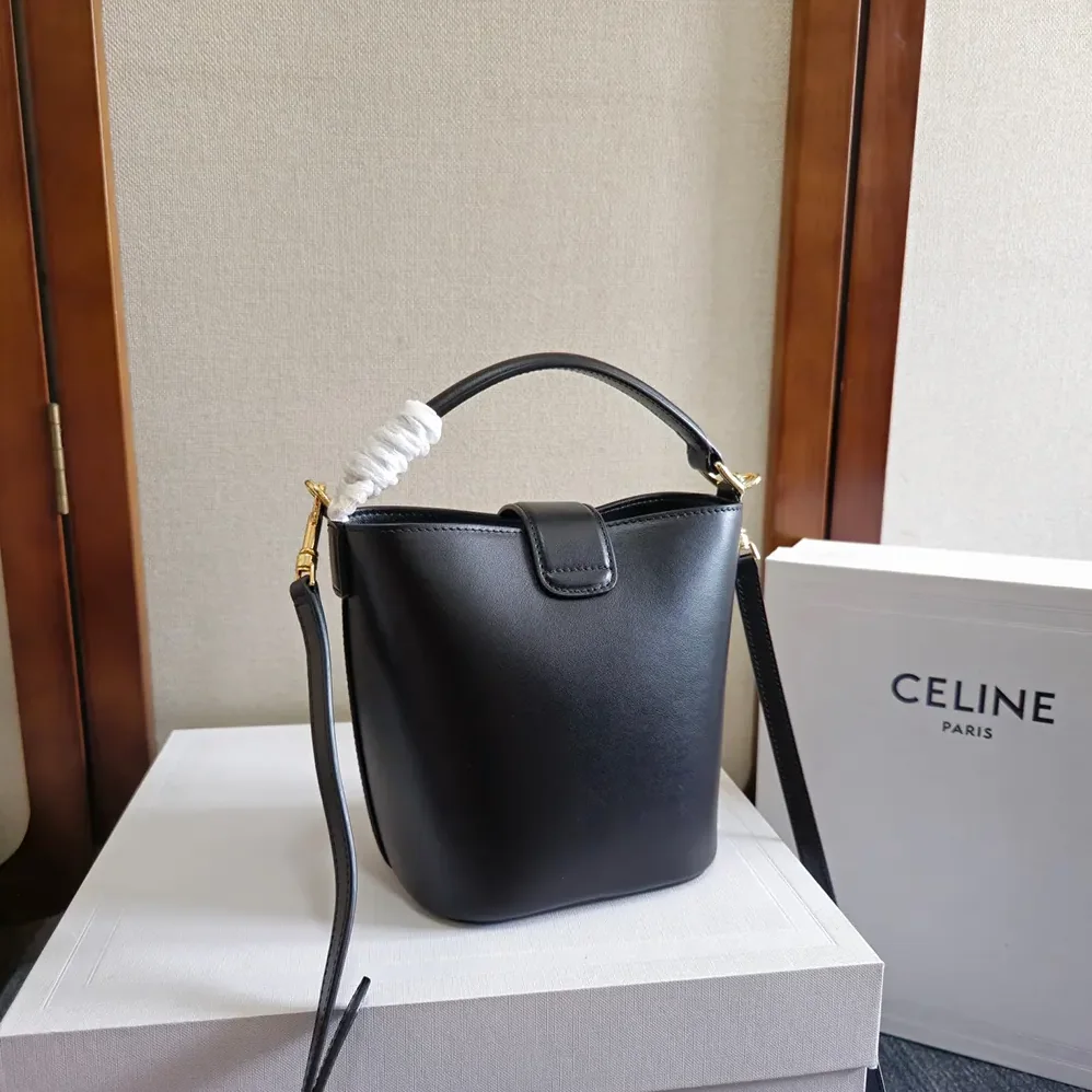 Celine Small Bucket Louise in Smooth Calfskin for Women in Black Celine Small Bucket Louise in Smooth Calfskin for Women in Black