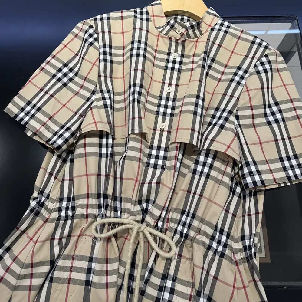 Burberry Check Cotton Dress for Women
