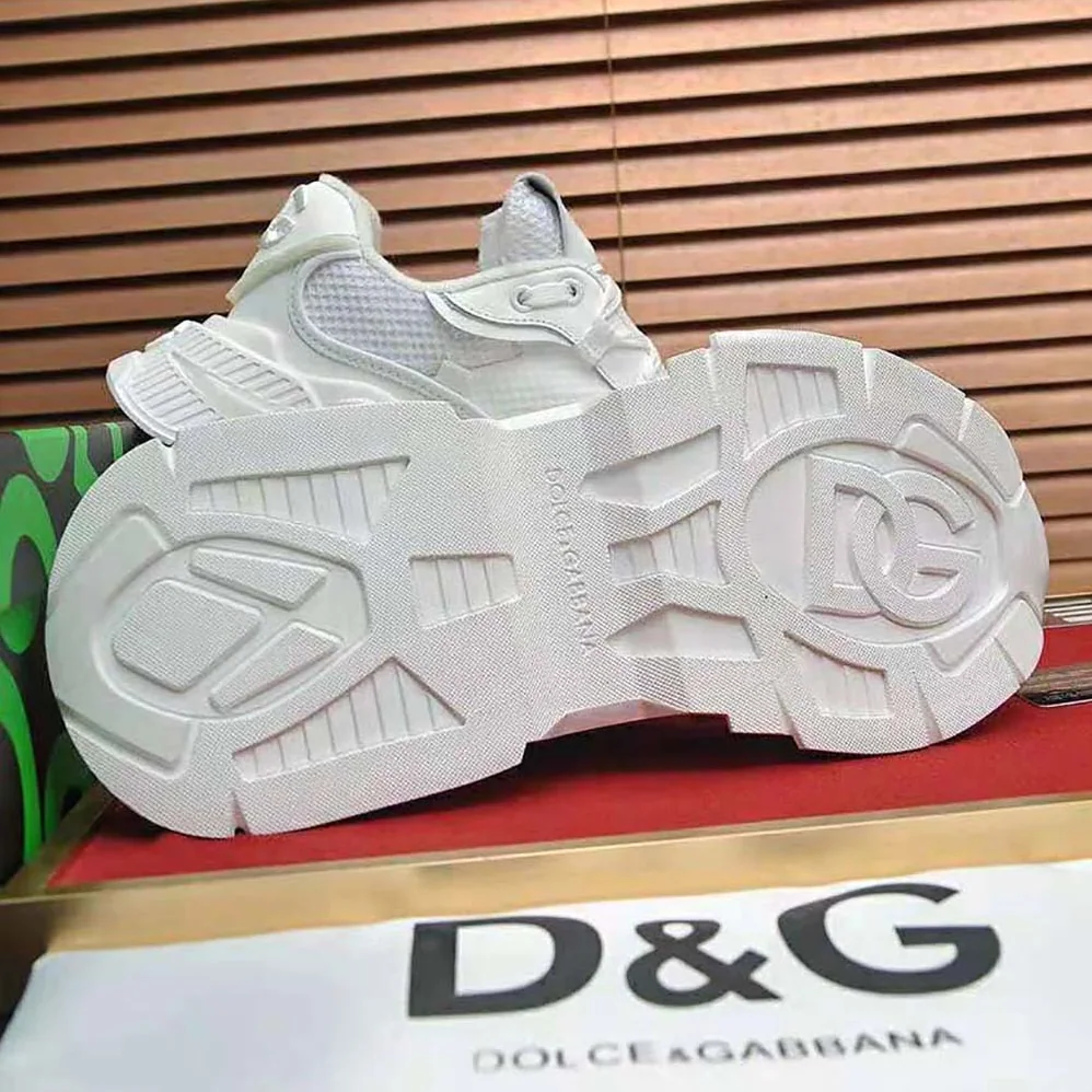 Dolce Gabbana D&G Mixed-Material Airmaster Sneakers for Unisex in White